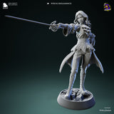 TU080 - Female Character design，Clair Obscur Expedition 33，3d STL resin print download files