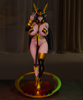 TU061 - NsFW Games character design,Sekhmet of Death – Last Origin, 3d stl resin print download files