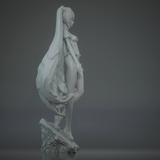 TU007 - Female Character design,Venom Hatsune Miku，3d STL resin print download files
