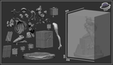 MN001 - Games character design, Goddess of Victory: Nikke, Luffy Christmas, 3d stl print download files