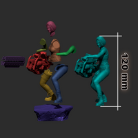 E686 - Games character design, The RE JIll statue, STL 3D model design print download files