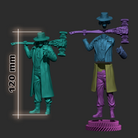 E680 - Games character design, The RE village Heisenberg statue, STL 3D model design print download files