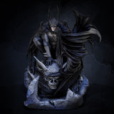 B104 - Comic Heroes , The Batman Standing on Skull Statue , STL 3D model design print