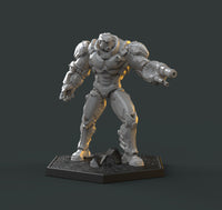 H058 - Legendary character design, The Power Armor Marine statue, STL 3D model design printable download files