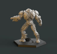 H058 - Legendary character design, The Power Armor Marine statue, STL 3D model design printable download files