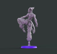 H060 - NSFW Games character design, The Female Character Juri Statue, STL 3D model design printable download files