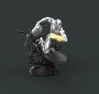 H068 - Comic character design, The Silver suffer guy with thanos gourment statue, STL 3D model design printable download