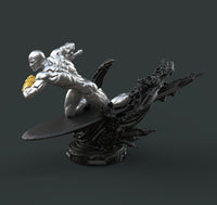 H068 - Comic character design, The Silver suffer guy with thanos gourment statue, STL 3D model design printable download