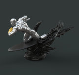 H068 - Comic character design, The Silver suffer guy with thanos gourment statue, STL 3D model design printable download