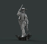 H073 - Movie character design, The SW Cade Bane character statue, STL 3D model design printable download files