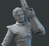 H076 - Movie Character design, The SW Fennec Bust Statue design, STL 3D model digital Printable download files