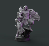 H078 - Comic character design, The Marwell Studio Moonknights statue, STL 3D model Digital printable download files