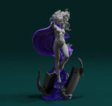 H138 - Comic Character design, The Green Polaris female statue, STL 3D model design printable download files