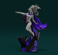 H138 - Comic Character design, The Green Polaris female statue, STL 3D model design printable download files