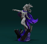 H138 - Comic Character design, The Green Polaris female statue, STL 3D model design printable download files