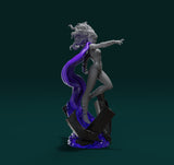 H138 - Comic Character design, The Green Polaris female statue, STL 3D model design printable download files