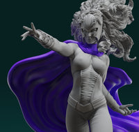 H138 - Comic Character design, The Green Polaris female statue, STL 3D model design printable download files