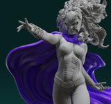 H138 - Comic Character design, The Green Polaris female statue, STL 3D model design printable download files