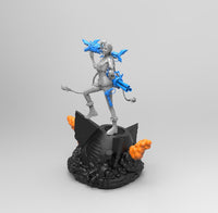 E591 - Games character design, The Leak Of legend Jinnix arcane character design, STL 3D model design print download fil