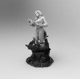 E606 - Comic character design, The Magician Zatannne with bunny statue, STL 3D model design print download files