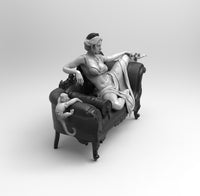 E607 - Cartoon character design, The jasmine girl lay on the sofa, STL 3D model design print download files