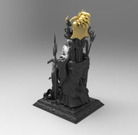 E610 - Anime character design, The One Loffy rubber guy throne, STL 3D model design print download files