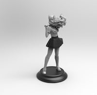 E625 - Comic character design , The Bad women statue, STL 3D model design print download files