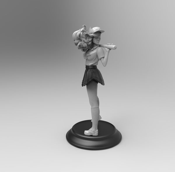 E625 - Comic character design , The Bad women statue, STL 3D model design print download files