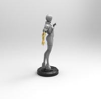 E636 - Cyber character design, Cybertroop girl statue, STL 3D model design print download files