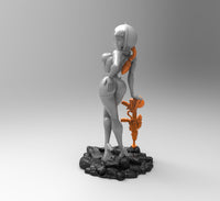 E665 - Comic character design, The Sexy space girl statue, STL 3D model design print download files