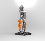 E665 - Comic character design, The Sexy space girl statue, STL 3D model design print download files