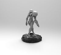 E671 - Anime character design, The Samus Aron girl statue, STL 3D model design print download files