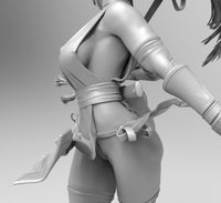 E688 - Games character design, The kasumi DA statue, STL 3D model design print download files