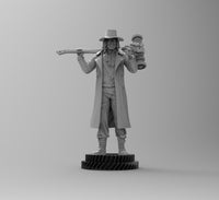 E680 - Games character design, The RE village Heisenberg statue, STL 3D model design print download files