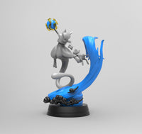 E701 - Anime character design ,The Pikimon mew miao character statue, STL 3D model design print download files