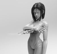 A791 - Movie character design, The Battle Angel alito statue, STL 3D model design print download files
