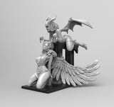 A795 - NSFW demon Character design, The Demon girl statue, STL 3D model design print download files