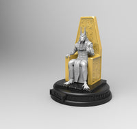 A796  - Legendary character design, The Anubis God throne statue, STL 3D model design print download files