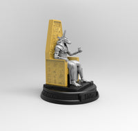 A796  - Legendary character design, The Anubis God throne statue, STL 3D model design print download files