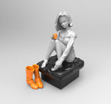 A798 - Comic character design, The Sexy A18 statue, STL 3D model design print download files
