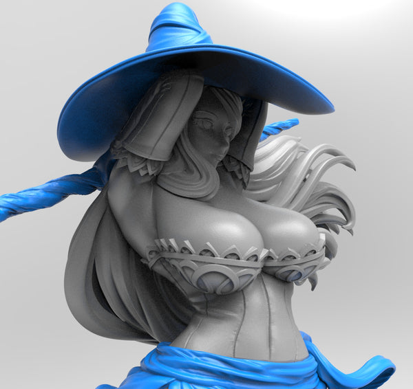 A800 - NSFW Sorcerer girl character, The morris girl statue, STL 3D model design print download files