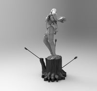 A801 - Female character design, The Sexy archer statue, STL 3D model design print download files