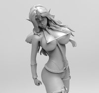 A801 - Female character design, The Sexy archer statue, STL 3D model design print download files