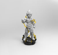 A873 - Anime character design, The bad friend vegetta statue, STL 3D model design print download files