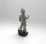A873 - Anime character design, The bad friend vegetta statue, STL 3D model design print download files