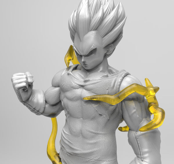 A873 - Anime character design, The bad friend vegetta statue, STL 3D model design print download files