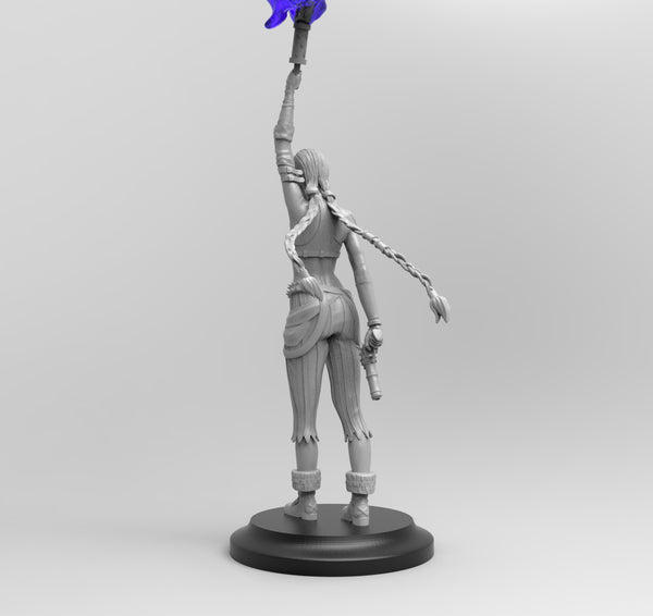 A912 - Games character design, The jinny girl Lol statue, STL 3D model design print download files