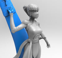 E783 - NSFW Anime character design, The Songo ninja girl, STL 3D model design print download files