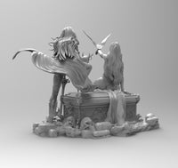 E784 - Comic Character design, The two hot chick heroes, STL 3D model design print download files