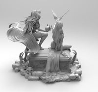 E784 - Comic Character design, The two hot chick heroes, STL 3D model design print download files